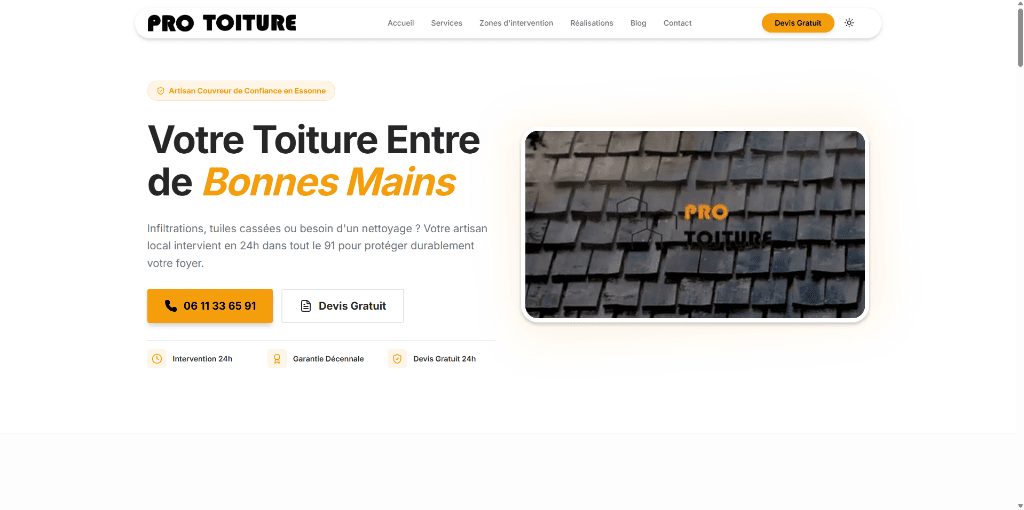 Étude de cas Pro Toiture
