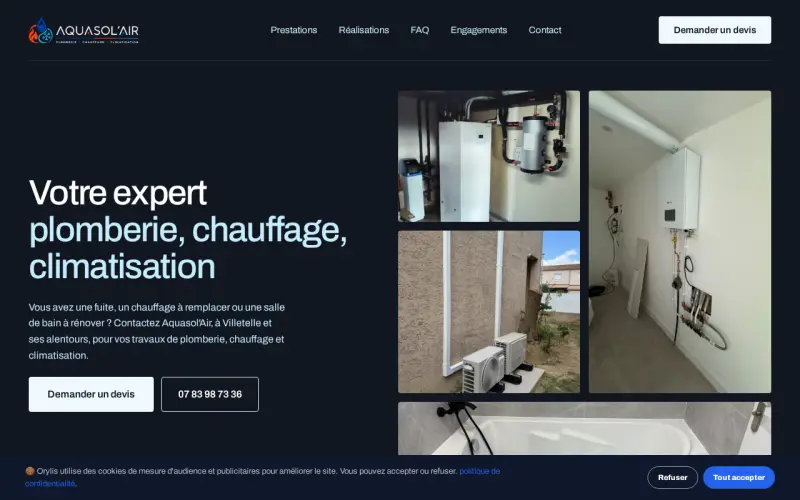 Site internet de Aquasol'Air
